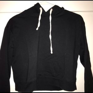 Cropped Black Hoodie
